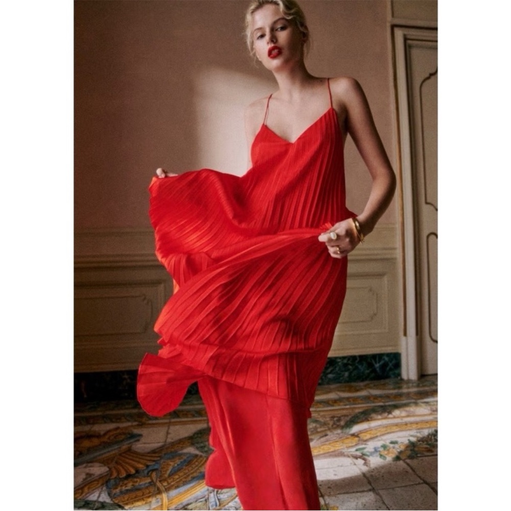 Sezane Pavlina Dress Tangerine - Size 2